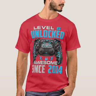 Niveau 8 niet-vergrendeld Geweldige sinds 2014 8e  T-shirt