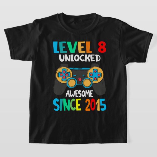 Niveau 8 niet-vergrendeld Geweldige sinds 2015-8e  T-shirt (Laagn)