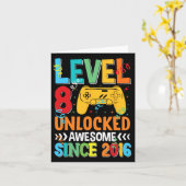 Niveau 8 Ontgrendeld Geweldige 2016 8e Verjaardag  Kaart (Gele Bloem)