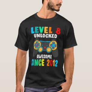 Niveau 8 ontgrendeld Geweldige sinds 2012 8e verja T-shirt