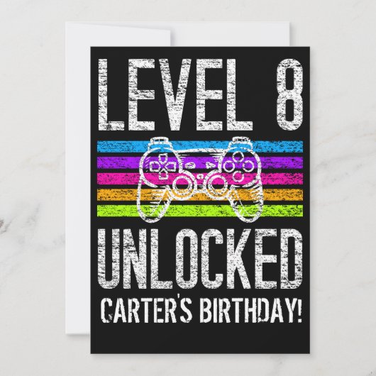 Niveau 8 onvergrendelde 8-jarige persoonlijke game kaart (Voorkant)