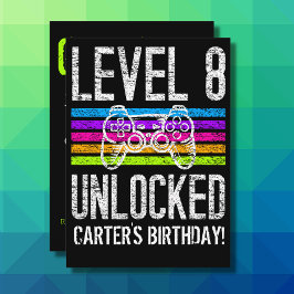 Niveau 8 onvergrendelde 8-jarige persoonlijke game kaart