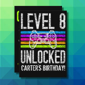 Niveau 8 onvergrendelde 8-jarige persoonlijke game kaart