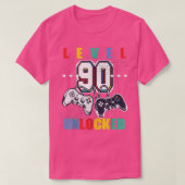Niveau 90 onvergrendelde grappige videogame 90e ve t-shirt (Design voorkant)