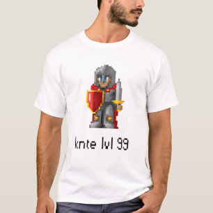 Niveau 99-Knight Pixel Art - Rood T-shirt
