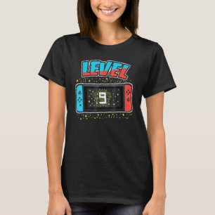 Niveau 9 Birthday Boy 9 Yer Oude Videogames T-shirt