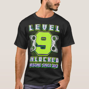Niveau 9 Geweldige 2012-videogame 9de geboorte zon T-shirt