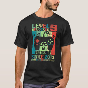 Niveau 9 Geweldige 2014 Gamer Boy 9th Birthd T-shirt