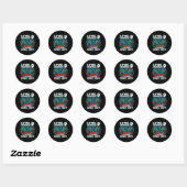 Niveau 9 Geweldige 2014-videogame 9de geboorte zon Ronde Sticker (Vel)