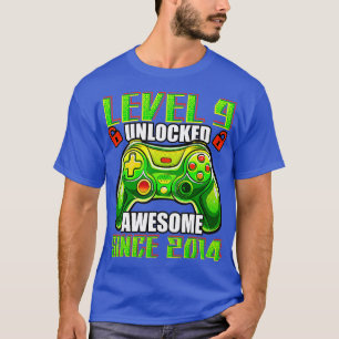 Niveau 9 Geweldige 2014-videogame 9de geboorte zon T-shirt