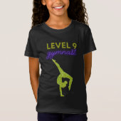 Niveau 9-gymnast die naar Gold T-Shirt gaat (Voorkant)