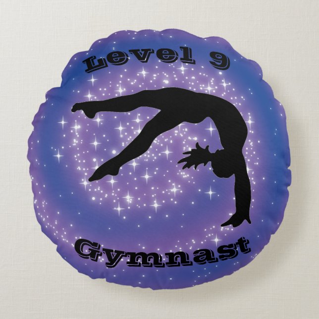 Niveau 9 Gymnast Rond Kussen (Voorkant)