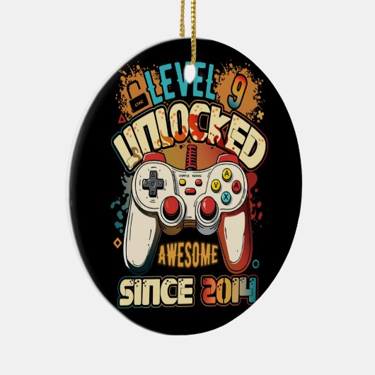 Niveau 9 niet-vergrendeld Geweldige sinds 2014 9e  Keramisch Ornament (Rechts)