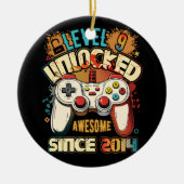 Niveau 9 niet-vergrendeld Geweldige sinds 2014 9e  Keramisch Ornament (Voorkant)