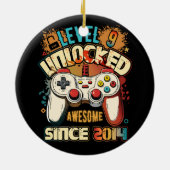 Niveau 9 niet-vergrendeld Geweldige sinds 2014 9e  Keramisch Ornament (Achterkant)