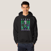 Niveau 9 onvergrendelde videogame 9e verjaardag Ga Hoodie (Voorkant volledig)