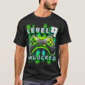 Niveau 9 Onvergrendelde videogame 9e verjaardag Ga T-shirt (Voorkant)