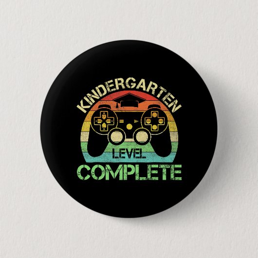 Niveau Compleet Gaming Boy Laatste dag van de scho Ronde Button 5,7 Cm (Voorkant)