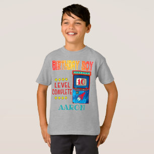 Niveau Complete Arcade Game Birthday Boy T-shirt