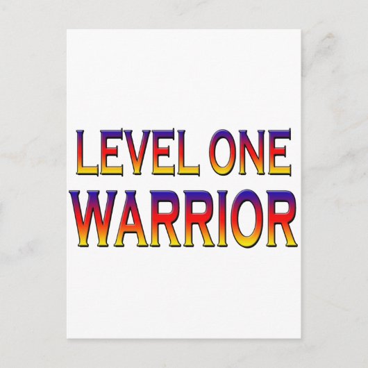 Niveau één krijger briefkaart (Voorkant)