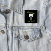 Niveau - Hoofd Vierkante Button 5,1 Cm (In situ)