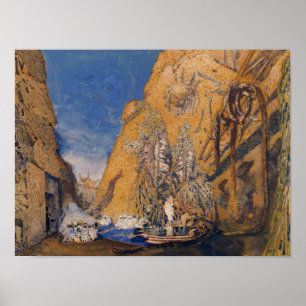 Niveau ingesteld voor de Dieu Bleu Poster