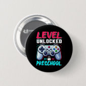 Niveau kleuterschool ontgrendeld terug naar school ronde button 5,7 cm (Voorkant /achterkant)