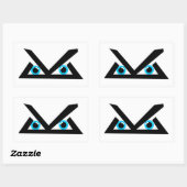 Niveau Logo Rechthoekige Sticker (Vel)