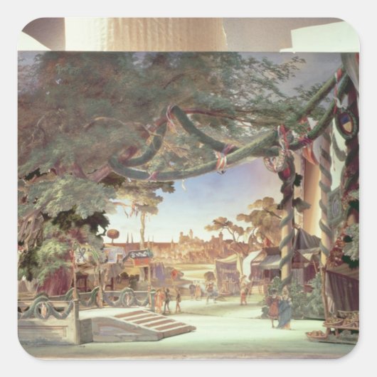 Niveau model opera "Die Meistersinger" Vierkante Sticker (Voorkant)