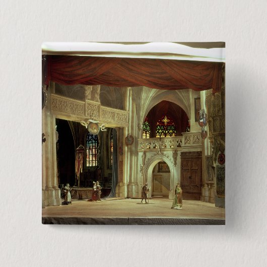 Niveau model opera vierkante button 5,1 cm (Voorkant)