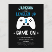 Niveau Omhoog 8e Verjaardag Videogame Papier (Voorkant)