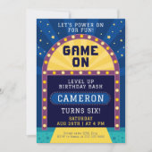 Niveau omhoog Arcade Game Party Kaart (Voorkant)