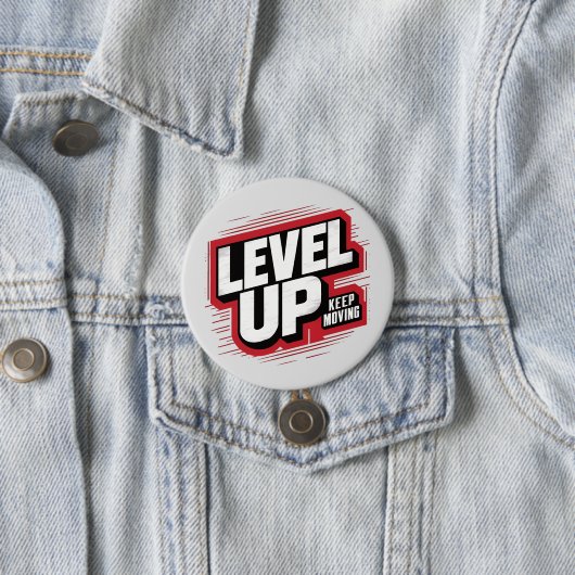 Niveau omhoog Blijf bewegen Ronde Button 7,6 Cm (In situ)