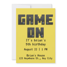 Niveau omhoog! Epic Video Game Verjaardag Uitnodig