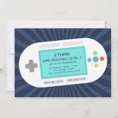 Niveau omhoog | Gamer Theme Kids Verjaardagsfeest Kaart (Voorkant)