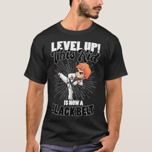 Niveau Omhoog Kind Karate Zwarte Riem Japans Marti T-shirt