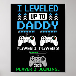 Niveau omhoog naar papa weer leuk leuk gamer papa poster