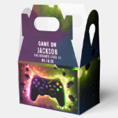 Niveau omhoog! Neon Video Game Verjaardagsfeest Bedankdoosjes (Geopend)