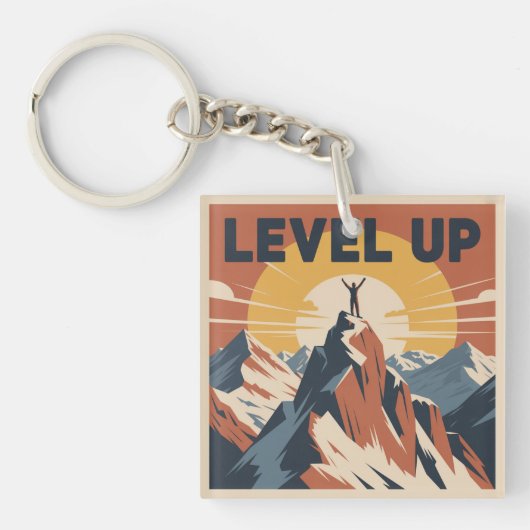 Niveau omhoog sleutelhanger (voorkant)