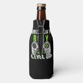 Niveau Omhoog Verjaardag Jongen Videospel Flesjeskoeler (Fles Achterkant)