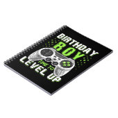 Niveau Omhoog Verjaardag Jongen Videospel Notitieboek (Linkerzijde)