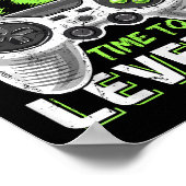 Niveau Omhoog Verjaardag Jongen Videospel Poster (Hoek)