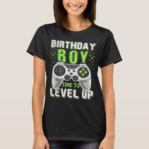 Niveau Omhoog Verjaardag Jongen Videospel T-shirt