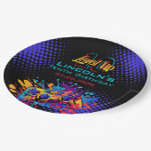 Niveau Omhoog Video Game Controller Verjaardag Papieren Bordje (Gekanteld)