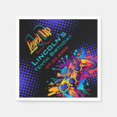 Niveau Omhoog Video Game Controller Verjaardag Servet (Voorkant)