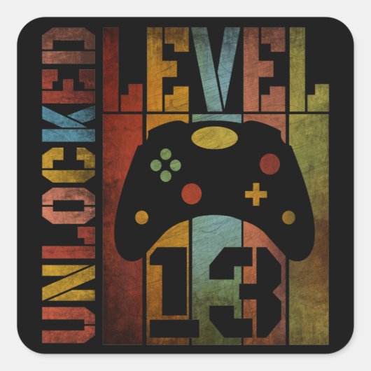 NIVEAU ONLOCKED 13 VIERKANTE STICKER (Voorkant)