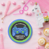 Niveau onvergrendelde Birthday Gamer op maat Papieren Bordje (Feest)
