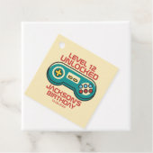 Niveau onvergrendelde Retro Gamer Boy Teen Birthda Bedankjes Labels (In situ)