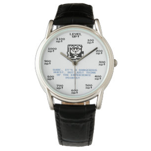 "Niveau op!" grappige retro gaming RPG-horloge Horloge