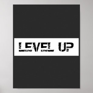 Niveau op Inspirerend/Motivatie Gezegde Poster